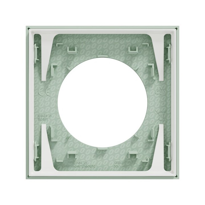 Schneider Odace - plaque de finition 1 poste - couleur Vert jade - Réf : S903702