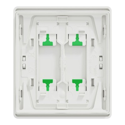 Schneider Odace Architecte Intégral - enjo et plaque - pour VV ou BP double - Blanc craie - Réf : S929224