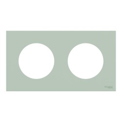 Schneider Odace - plaque de finition 2 postes - couleur Vert jade - Réf : S903704