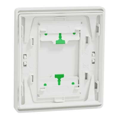 Schneider Odace Architecte Intégral - enjo et plaque - pour VV ou BP simple - Blanc craie - Réf : S929223