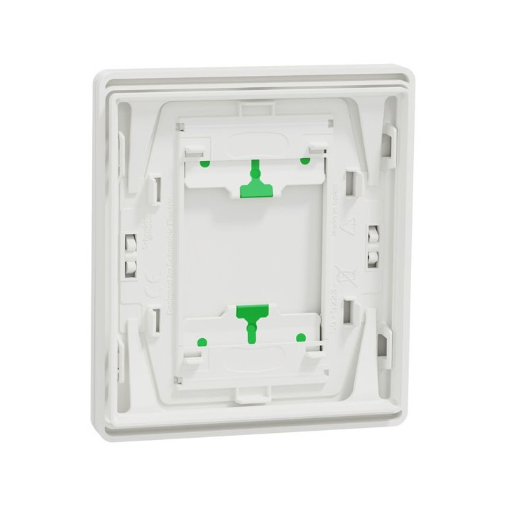 Schneider Odace Architecte Intégral - enjo et plaque - pour VV ou BP simple - Blanc craie - Réf : S929223
