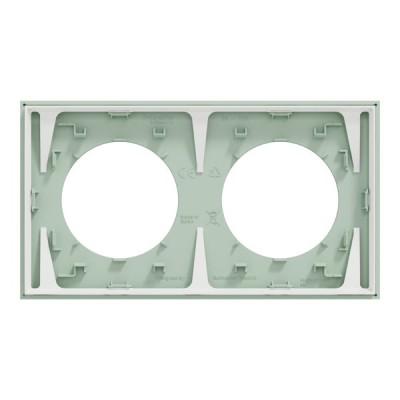 Schneider Odace - plaque de finition 2 postes - couleur Vert jade - Réf : S903704