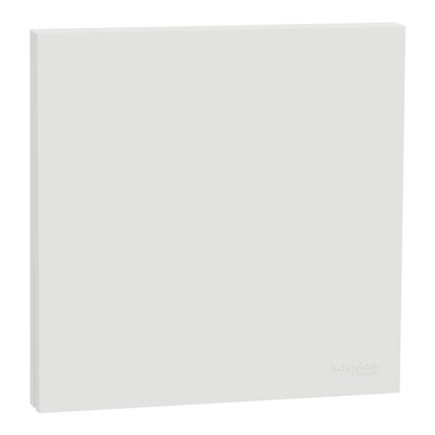 Schneider Odace Intégral - enjoliveur et plaque - pour VV ou poussoir simple - Blanc craie - Réf : S929221