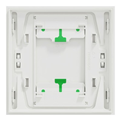 Schneider Odace Intégral - enjoliveur et plaque - pour VV ou poussoir simple - Blanc craie - Réf : S929221