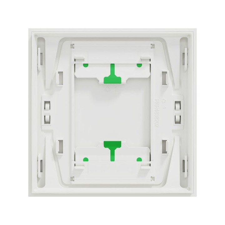 Schneider Odace Intégral - enjoliveur et plaque - pour VV ou poussoir simple - Blanc craie - Réf : S929221