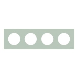Schneider Odace - plaque de finition 4 postes - couleur Vert jade - Réf : S903708