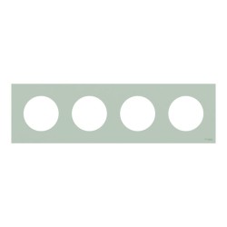 Schneider Odace - plaque de finition 4 postes - couleur Vert jade - Réf : S903708