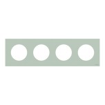 Schneider Odace - plaque de finition 4 postes - couleur Vert jade - Réf : S903708
