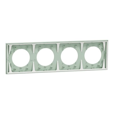 Schneider Odace - plaque de finition 4 postes - couleur Vert jade - Réf : S903708