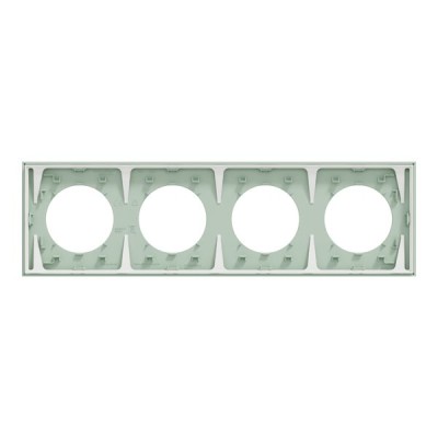 Schneider Odace - plaque de finition 4 postes - couleur Vert jade - Réf : S903708