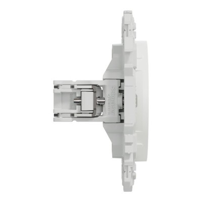Schneider Odace - obturateur griffes montées - pré-perçage pour sortie câble - blanc craie - Réf : S925666