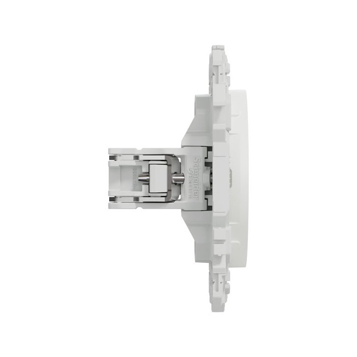 Schneider Odace - obturateur griffes montées - pré-perçage pour sortie câble - blanc craie - Réf : S925666