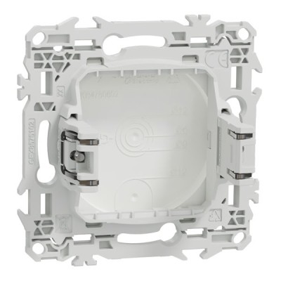 Schneider Odace - obturateur griffes montées - pré-perçage pour sortie câble - blanc craie - Réf : S925666