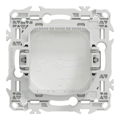 Schneider Odace - obturateur griffes montées - pré-perçage pour sortie câble - blanc craie - Réf : S925666