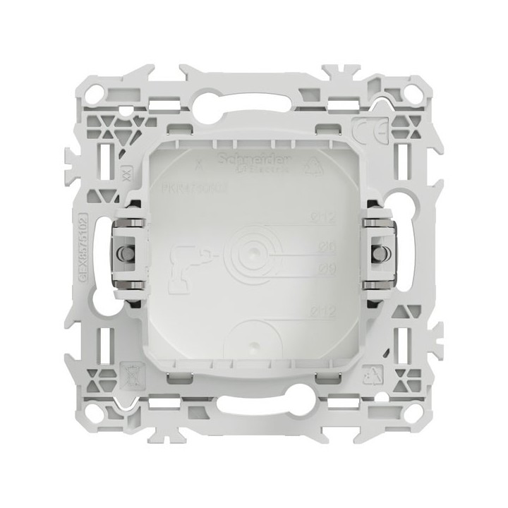 Schneider Odace - obturateur griffes montées - pré-perçage pour sortie câble - blanc craie - Réf : S925666