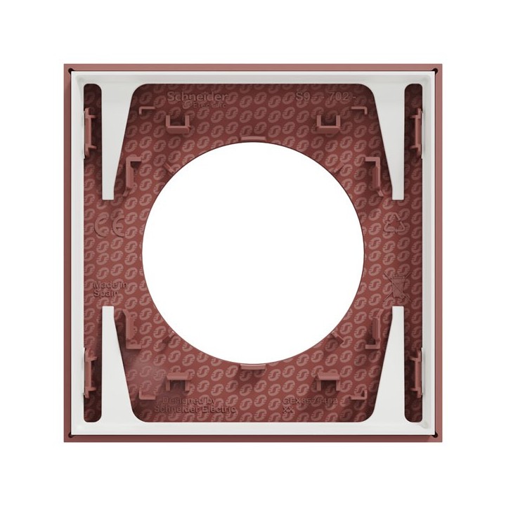 Schneider Odace - plaque de finition 1 poste - couleur Rose grenat - Réf : S905702