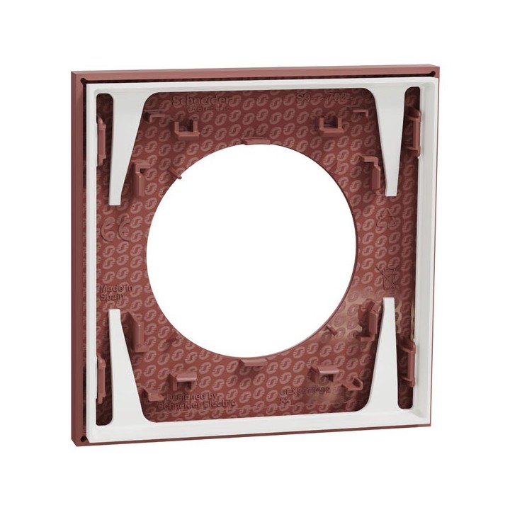 Schneider Odace - plaque de finition 1 poste - couleur Rose grenat - Réf : S905702