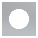Schneider Odace Métal - plaque de finition 1 poste - effet Titane support blanc - Réf : S910702