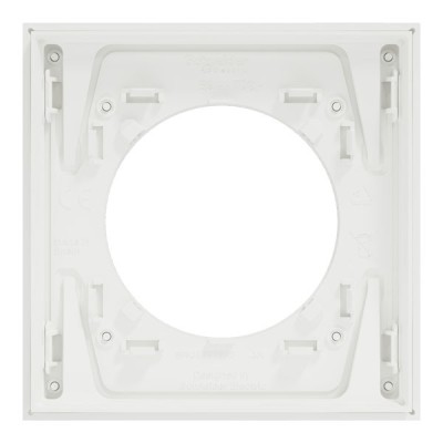 Schneider Odace Métal - plaque de finition 1 poste - effet Titane support blanc - Réf : S910702