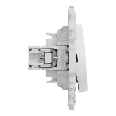 Schneider Odace - double va-et-vient ou poussoir avec griffes - 10AX - blanc craie - Réf : S925214
