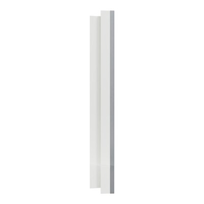 Schneider Odace Métal - plaque de finition 3 postes - effet Titane support blanc - Réf : S910706