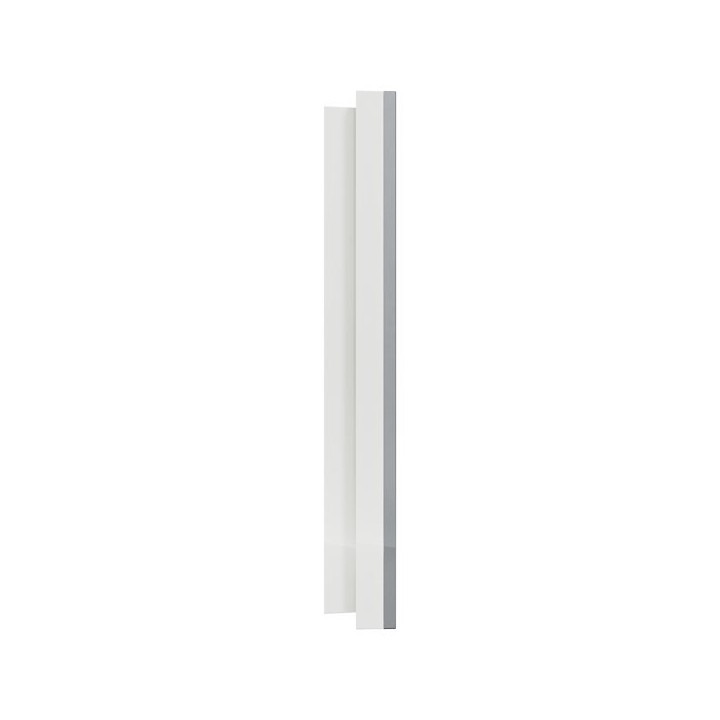 Schneider Odace Métal - plaque de finition 3 postes - effet Titane support blanc - Réf : S910706