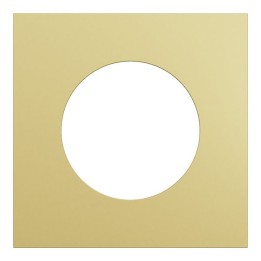 Schneider Odace Métal - plaque de finition 1 poste - effet Laiton support blanc - Réf : S911702