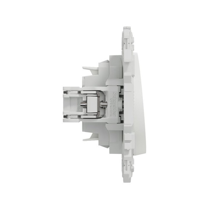 Schneider Odace - va-et-vient ou poussoir avec griffes - 10AX - blanc craie - Réf : S925204
