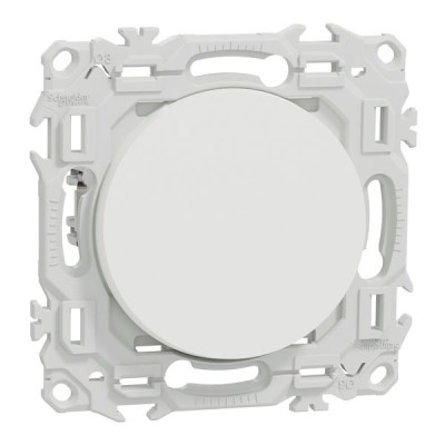 Schneider Odace - va-et-vient ou poussoir avec griffes - 10AX - blanc craie - Réf : S925204