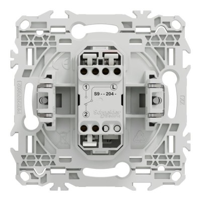 Schneider Odace - va-et-vient ou poussoir avec griffes - 10AX - blanc craie - Réf : S925204