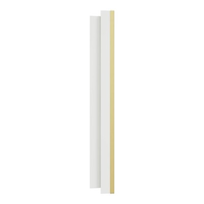 Schneider Odace Métal - plaque de finition 2 postes - effet Laiton support blanc - Réf : S911704