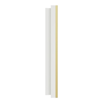 Schneider Odace Métal - plaque de finition 3 postes - effet Laiton support blanc - Réf : S911706