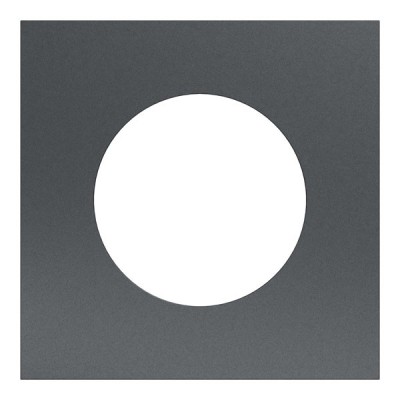 Schneider Odace Métal - plaque de finition 1 poste - effet Perle Noire support noir - Réf : S912702