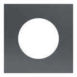 Schneider Odace Métal - plaque de finition 1 poste - effet Perle Noire support noir - Réf : S912702