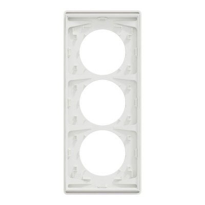 Schneider Odace Architecte - plaque 3 postes entraxe spécifique 57mm - Blanc craie - Réf : S920816
