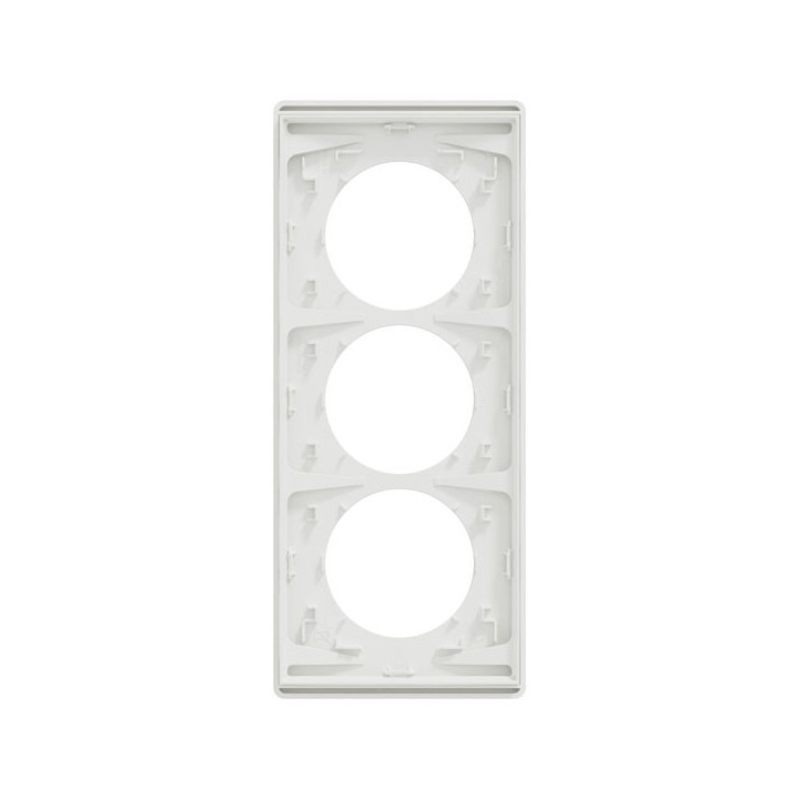 Schneider Odace Architecte - plaque 3 postes entraxe spécifique 57mm - Blanc craie - Réf : S920816