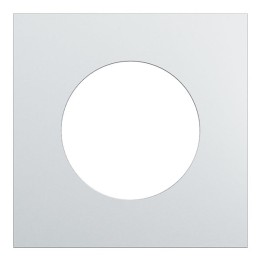 Schneider Odace Métal - plaque de finition 1 poste - effet Aluminium support noir - Réf : S913702