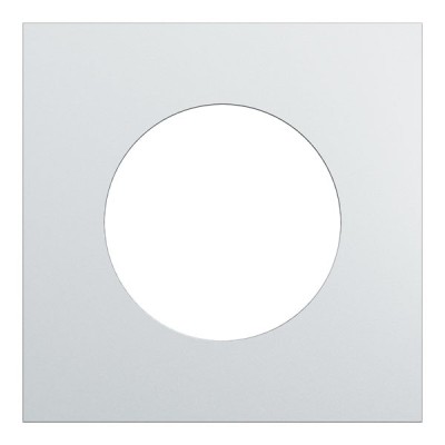 Schneider Odace Métal - plaque de finition 1 poste - effet Aluminium support noir - Réf : S913702