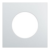 Schneider Odace Métal - plaque de finition 1 poste - effet Aluminium support noir - Réf : S913702