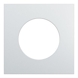 Schneider Odace Métal - plaque de finition 1 poste - effet Aluminium support noir - Réf : S913702