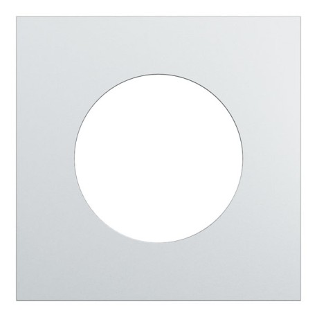 Schneider Odace Métal - plaque de finition 1 poste - effet Aluminium support noir - Réf : S913702