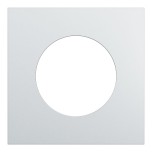 Schneider Odace Métal - plaque de finition 1 poste - effet Aluminium support blanc - Réf : S914702
