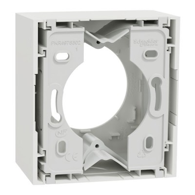 Schneider Odace - boîte pour montage en saillie - 1 poste associable - blanc craie - Réf : S920762