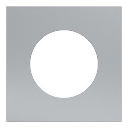 Schneider Odace Métal - plaque de finition 1 poste - effet Titane support noir - Réf : S915702