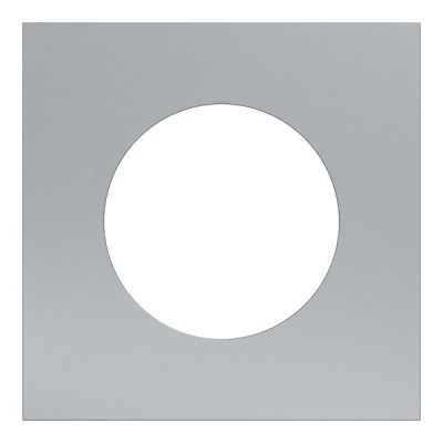 Schneider Odace Métal - plaque de finition 1 poste - effet Titane support noir - Réf : S915702