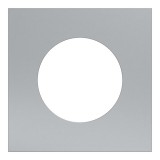 Schneider Odace Métal - plaque de finition 1 poste - effet Titane support noir - Réf : S915702