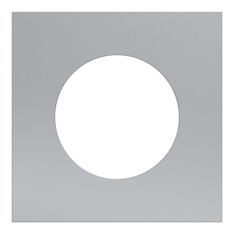Schneider Odace Métal - plaque de finition 1 poste - effet Titane support noir - Réf : S915702