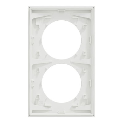 Schneider Odace - plaque de finition 2 postes entraxe spécifique 57mm - Blanc craie - Réf : S920714