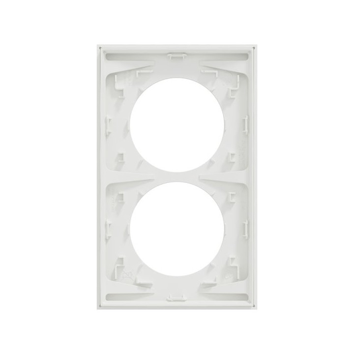 Schneider Odace - plaque de finition 2 postes entraxe spécifique 57mm - Blanc craie - Réf : S920714