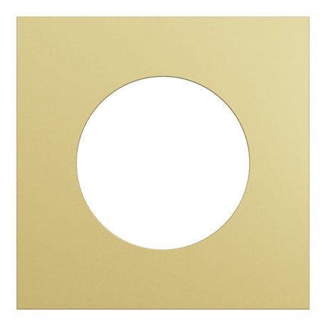 Schneider Odace Métal - plaque de finition 1 poste - effet Laiton support noir - Réf : S916702